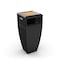 Mayne Kobi 43 Waste Bin with Metal Ashtray Insert, Black 8842-B - alternate 1